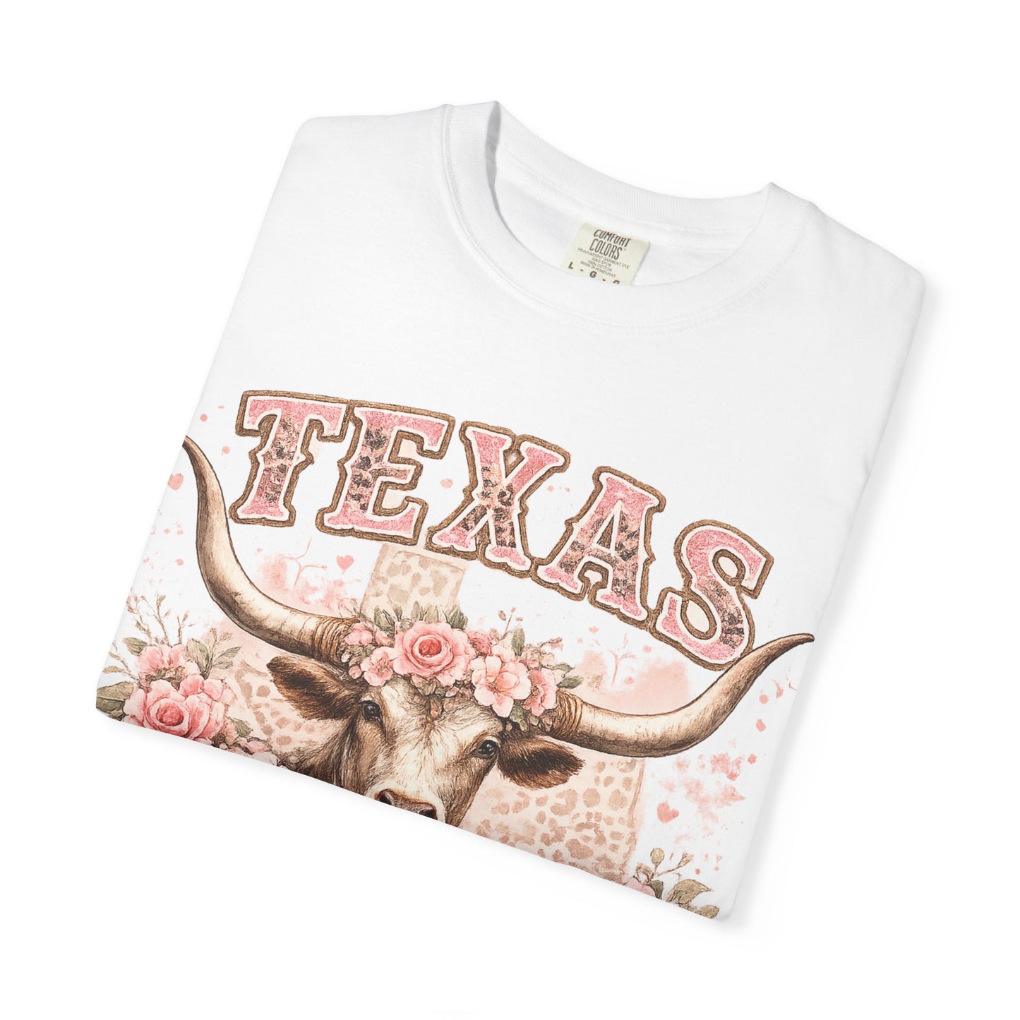 Texas Longhorns Floral T-Shirt — Rose Western 'Hook 'Em Horns' Tee