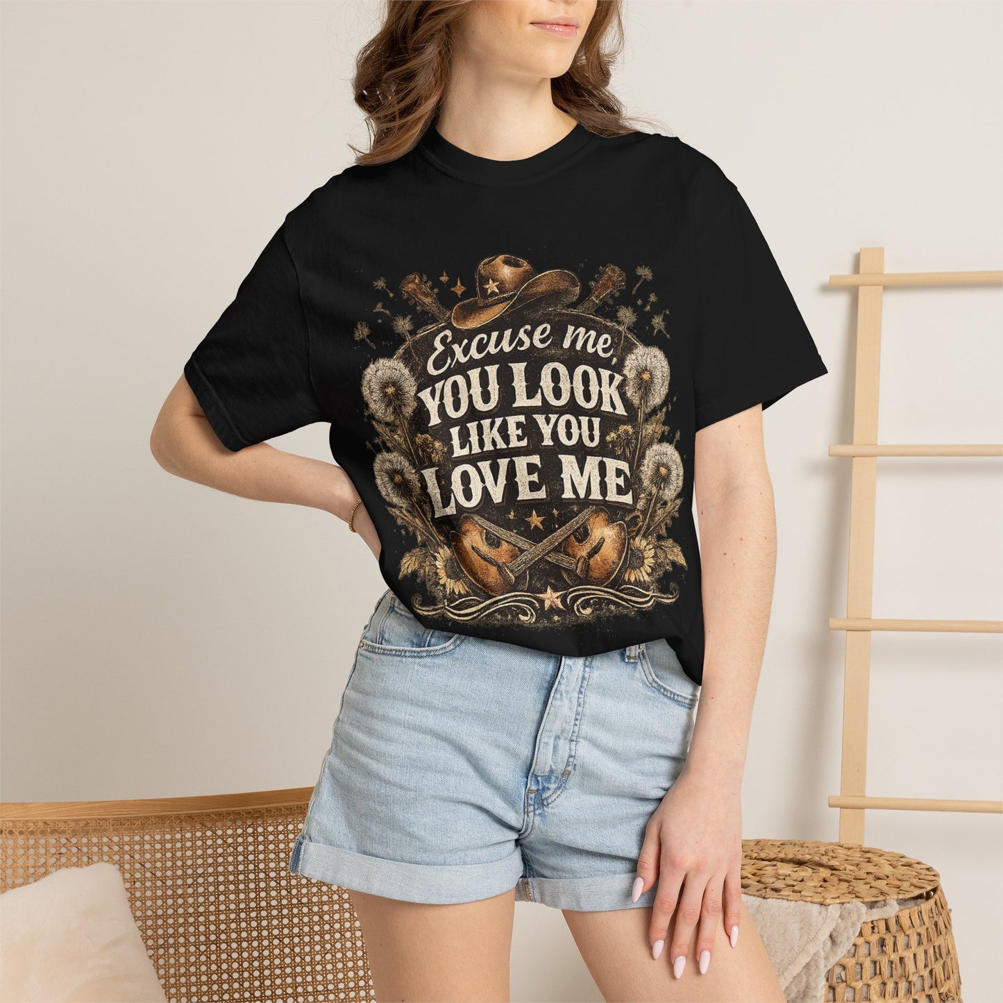 Excuse Me You Look Like You Love Me T-Shirt — Vintage Country Guitar Graphic