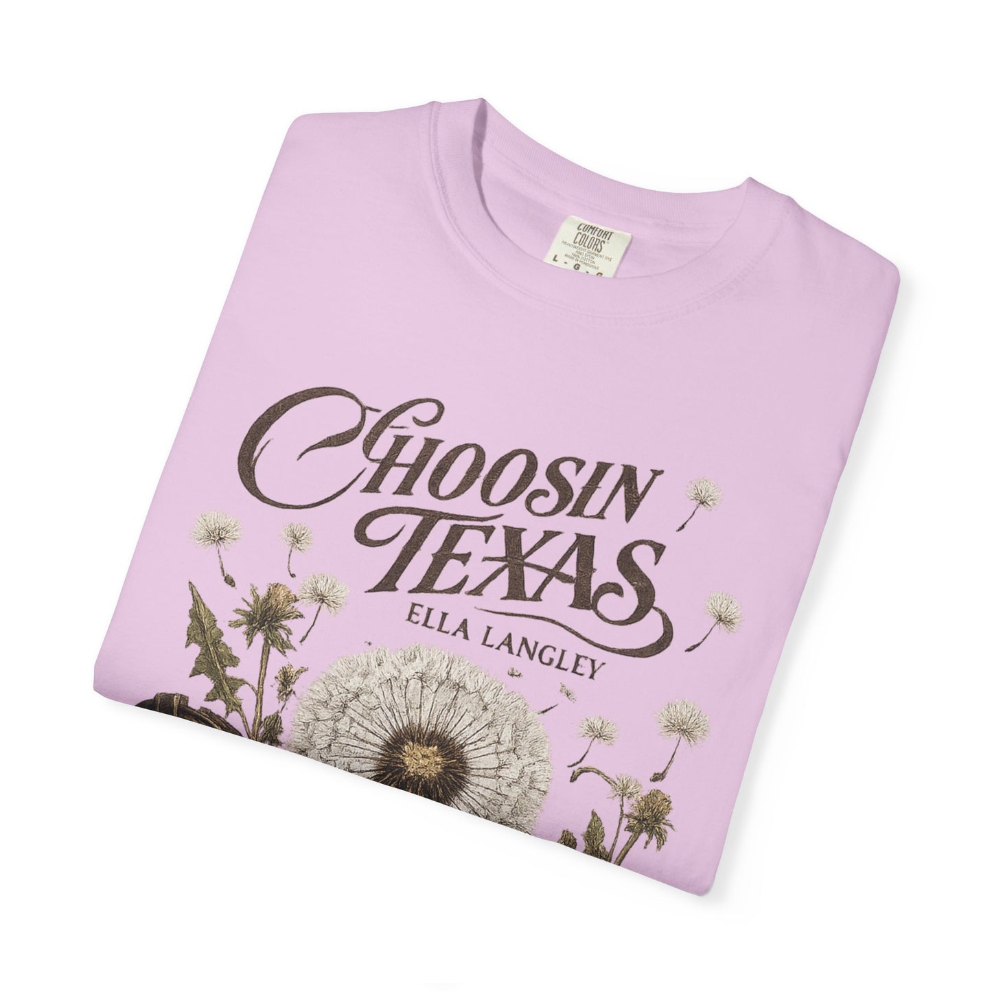 Choosin' Texas T-Shirt — Cowboy Boots & Dandelion Floral Graphic