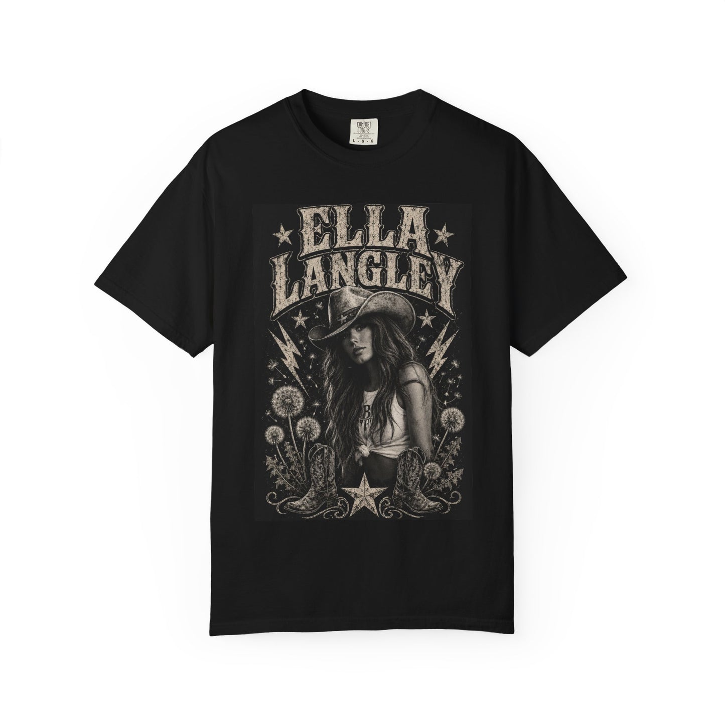 Ella Langley Vintage Cowboy T-Shirt — Retro Western Band Tee