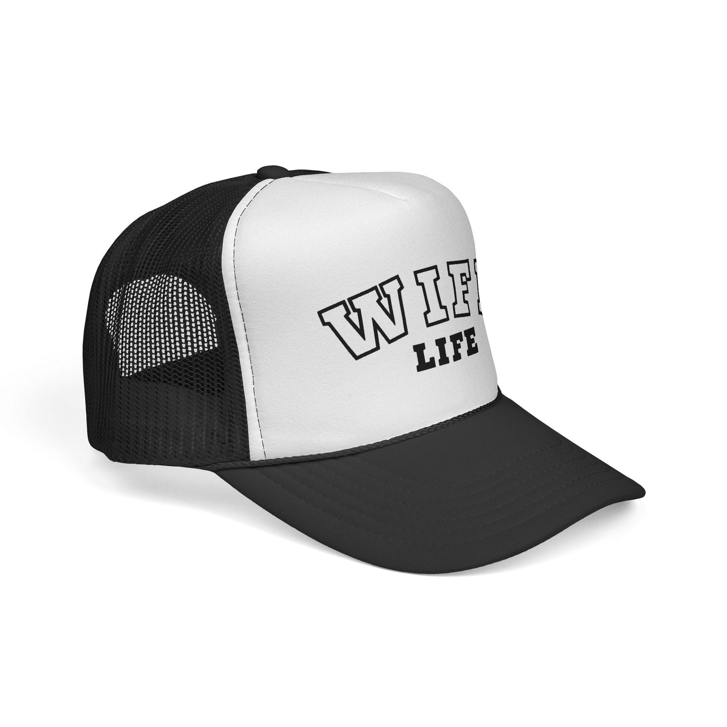Wife Life Trucker Cap — Casual Mesh Hat for New Wives & Bridal Gifts