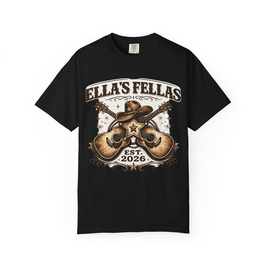 Ella's Fellas Guitar T-Shirt — Retro Country Music Band Tee (Est. 2026)