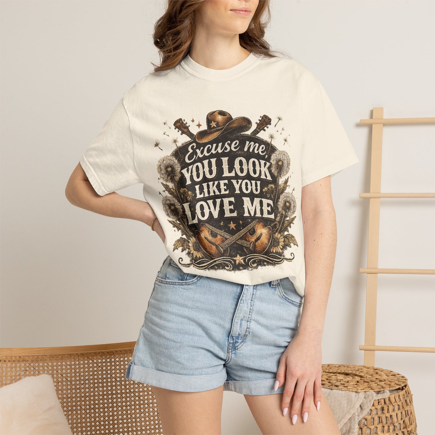 Excuse Me You Look Like You Love Me T-Shirt — Vintage Country Guitar Graphic