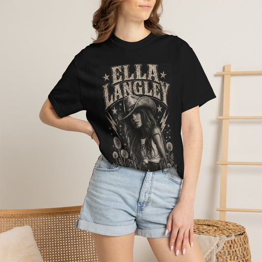 Ella Langley Vintage Cowboy T-Shirt — Retro Western Band Tee