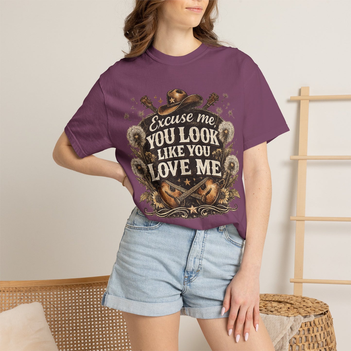 Excuse Me You Look Like You Love Me T-Shirt — Vintage Country Guitar Graphic