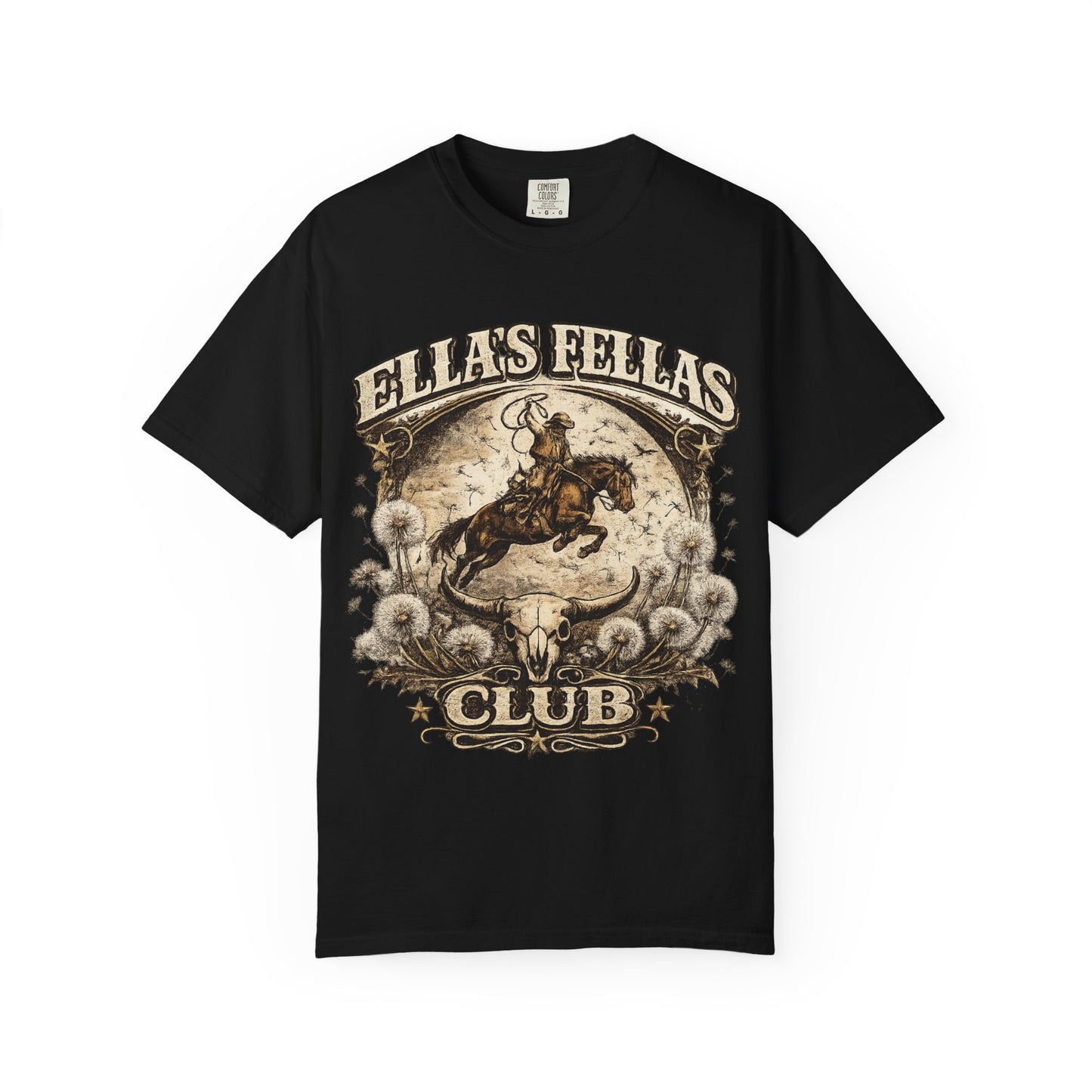 Ella's Fellas Club Cowboy T-Shirt — Western Rodeo Graphic Tee