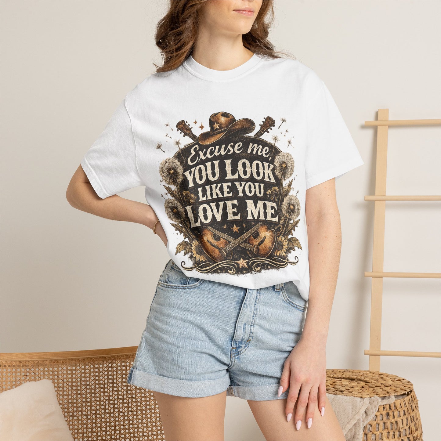 Excuse Me You Look Like You Love Me T-Shirt — Vintage Country Guitar Graphic