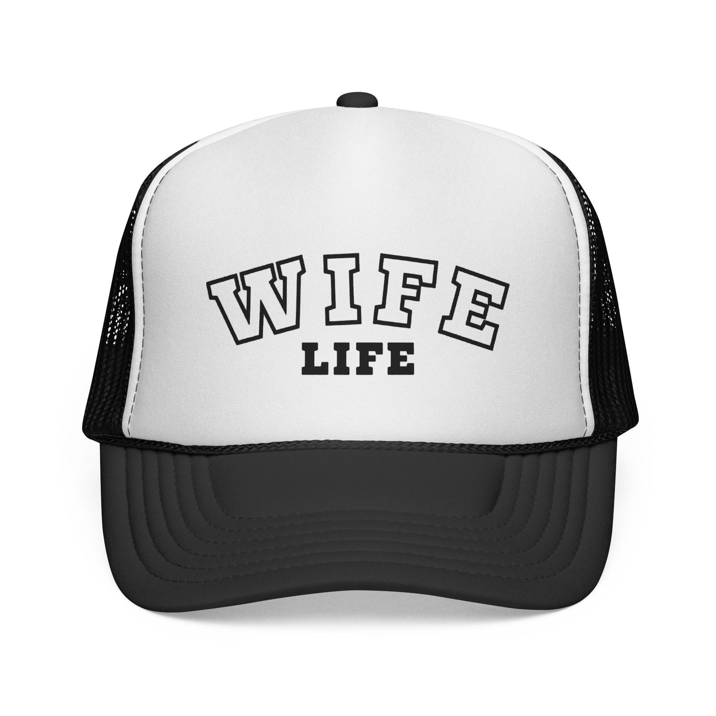 Wife Life Trucker Cap — Casual Mesh Hat for New Wives & Bridal Gifts