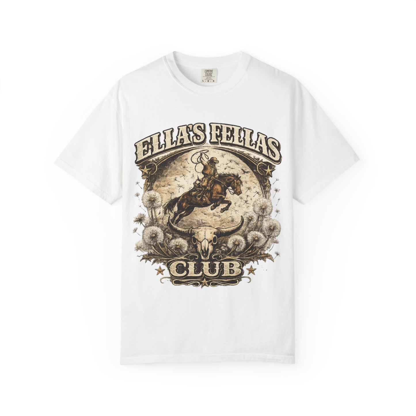 Ella's Fellas Club Cowboy T-Shirt — Western Rodeo Graphic Tee