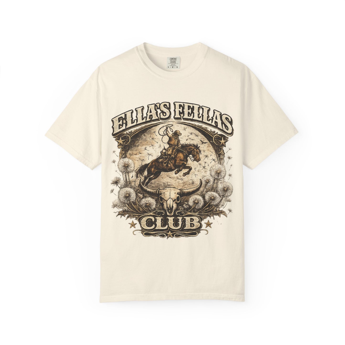 Ella's Fellas Club Cowboy T-Shirt — Western Rodeo Graphic Tee