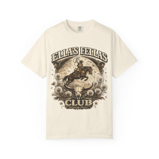 Ella's Fellas Club Cowboy T-Shirt — Western Rodeo Graphic Tee